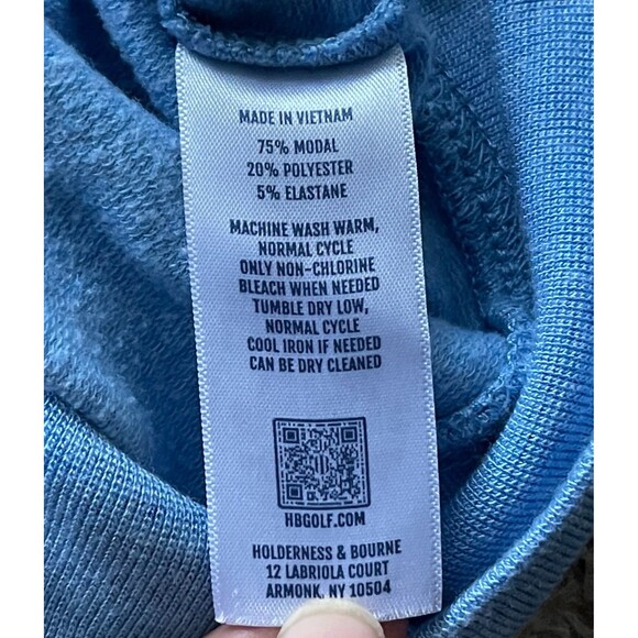 Holderness & Bourne Hoodie Mens XXL Blue Tailored Fit Pullover Golf - Picture 6 of 9